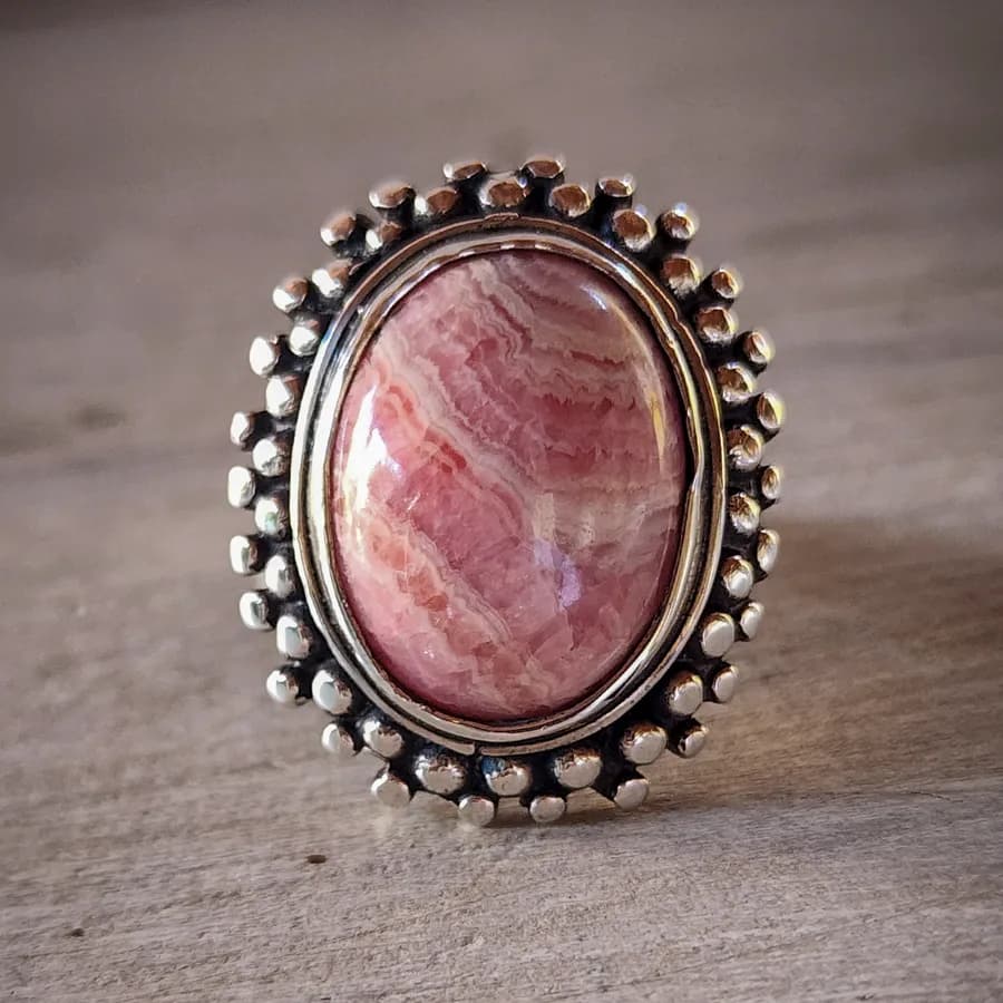 Anillo Piedra Rodocrosita
