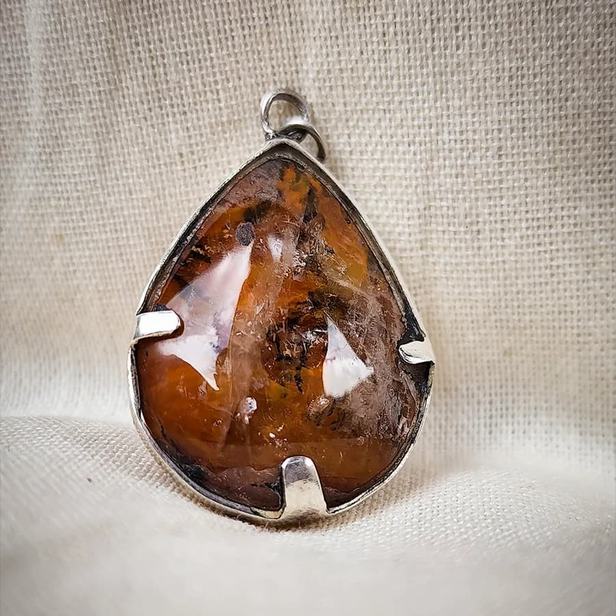 Dije Piedra jaspe Triangular